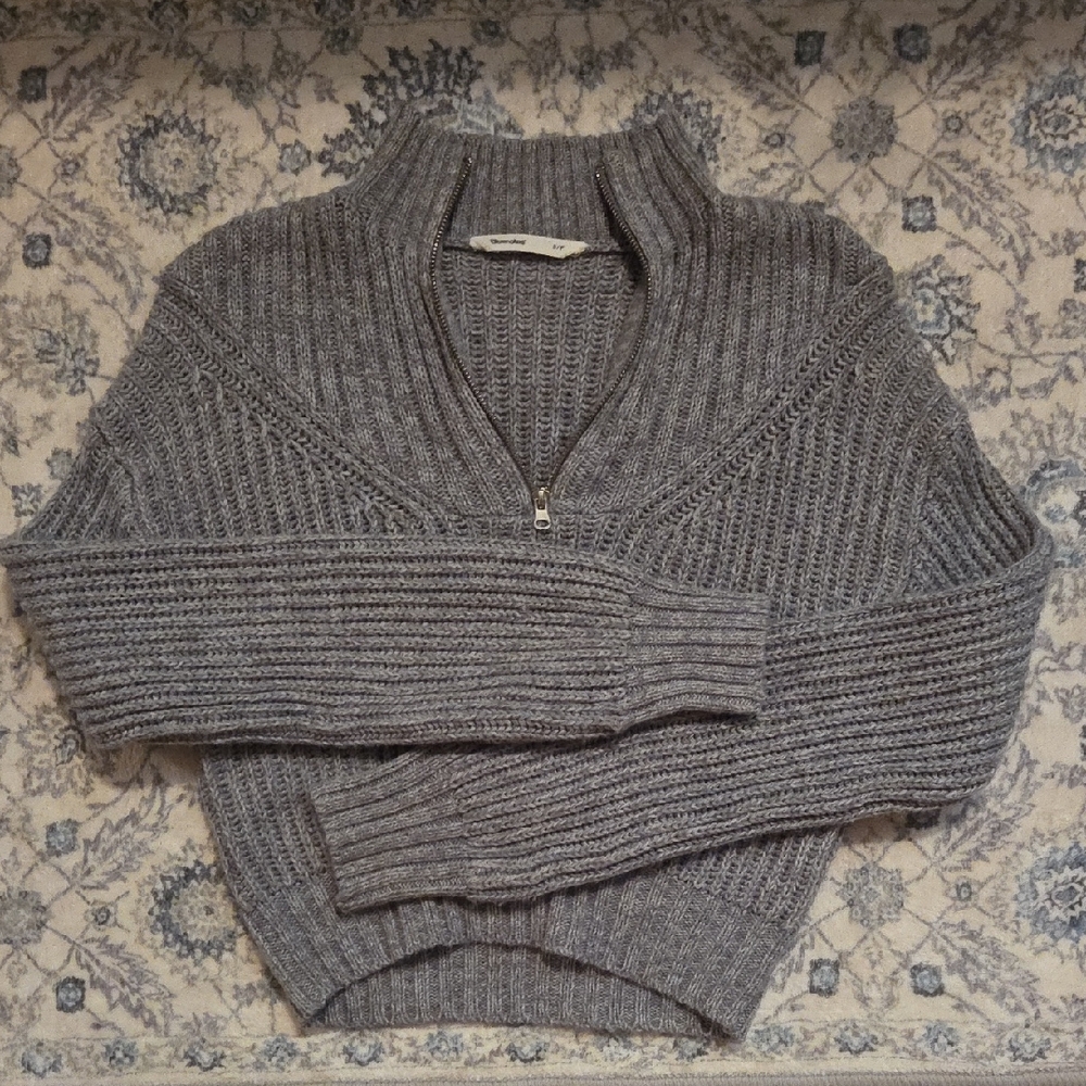 bluenotes | half-zip knit crop sweater